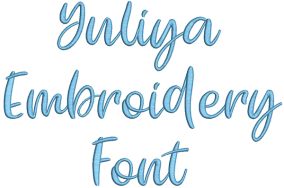 Yuliya Embroidery Font | Machine Embroidery Designs by JuJu