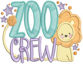 Zoo Word Art 1 Machine Embroidery Designs By JuJu