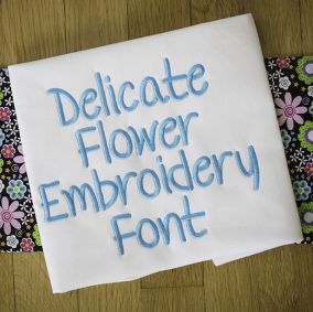 Delicate Flower Embroidery Font Machine Embroidery Designs by JuJu