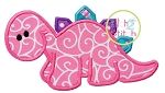 Dino Dinosaur Applique | Machine Embroidery Designs by JuJu