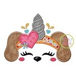 Dog Unicorn Horn Applique | Machine Embroidery Designs by JuJu