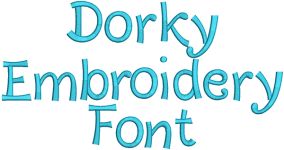 Dorky Embroidery Font | Machine Embroidery Designs by JuJu