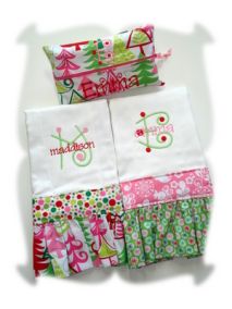 Dotty Girl Stacked Monogram Font | Machine Embroidery Designs by JuJu