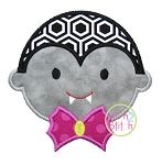 Dracula Head Applique | Machine Embroidery Designs by JuJu