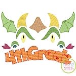 Dragon Face 4th Grade Sketch Embroidery | Machine Embroidery Designs by JuJu
