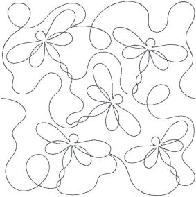 Dragonflies End-to-End Quilting | Machine Embroidery Designs by JuJu