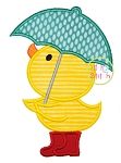 Duck Umbrella Applique | Machine Embroidery Designs by JuJu