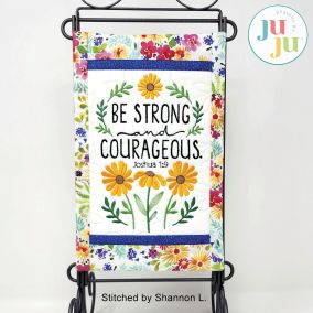 Be Strong Mini Quilt by Oma's Place | Machine Embroidery Designs by JuJu