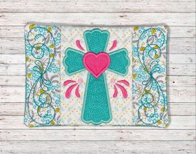 ITH Easter Cross Mug Rug | Machine Embroidery Designs by JuJu