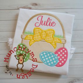 Easter Basket Bow | Machine Embroidery Designs by JuJu