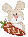 Easter Bunny Carrot Applique | Machine Embroidery Designs by JuJu