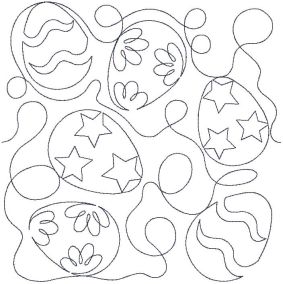 Easter Eggs End-to-End Quilting | Machine Embroidery Designs by JuJu
