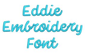 Eddie Embroidery Font | Machine Embroidery Designs by JuJu