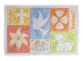 ITH Easter Blessings Placemat | Machine Embroidery Designs by JuJu