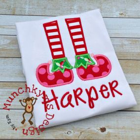 Elf Legs Applique | Machine Embroidery Designs by JuJu