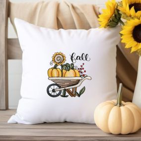 Fall Wheelbarrow Sketch | Machine Embroidery Designs by JuJu	