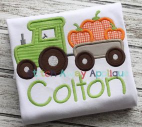Fall Tractor | Machine Embroidery Designs by JuJu