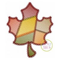 Fancy Patchwork Leaf Sketch Embroidery | Machine Embroidery Designs by JuJu