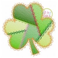 Fancy Patchwork Shamrock Sketch Embroidery | Machine Embroidery Designs by JuJu