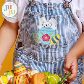 Chunky Easter Bunnies 1 Satin Embroidery Set