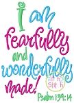 Fearfully and Wonderfully Made | Machine Embroidery Designs by JuJu