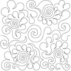 Feathers 3 End-to-End Quilting | Machine Embroidery Designs by JuJu