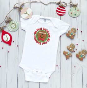 My First Christmas Gingerboy Applique | Machine Embroidery Designs by JuJu