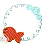 Fish Frame | Machine Embroidery Designs by JuJu
