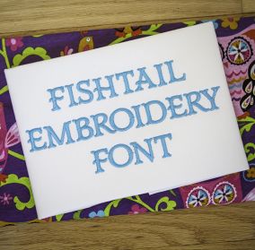 Fishtail Embroidery Font Machine Embroidery Designs by JuJu