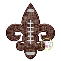 Fleur de lis Football Applique | Machine Embroidery Designs by JuJu