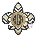 Fleur De Lis Monogram Applique | Machine Embroidery Designs by JuJu