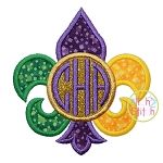 Fleur De Lis Monogram 2 Applique | Machine Embroidery Designs by JuJu