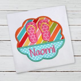 Flip Flop Scallop | Machine Embroidery Designs by JuJu