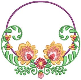 Floral Wreath Frames 2 Machine Embroidery Designs by JuJu