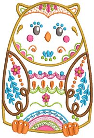 Folk Art Animals 4 Machine Embroidery Designs by JuJu