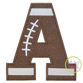 Football Alphabet Applique Set | Machine Embroidery Designs by JuJu