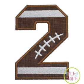 Football Numbers Applique Set | Machine Embroidery Designs by JuJu