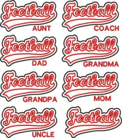 Football Double Applique | Machine Embroidery Designs by JuJu