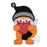 Fox Holding Heart Boy Applique | Machine Embroidery Designs by JuJu