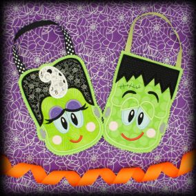Halloween Treat Bags 1 | Machine Embroidery Designs by JuJu