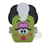 Frankie Bride Face Applique | Machine Embroidery Designs by JuJu