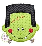 Franky Face Applique | Machine Embroidery Designs by JuJu