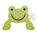 Frog Monogram Topper Applique | Machine Embroidery Designs by JuJu