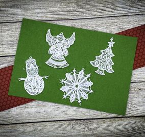 Free Standing Lace Christmas 3 Machine Embroidery Designs by JuJu