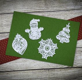 Free Standing Lace Christmas 4 Machine Embroidery Designs by JuJu