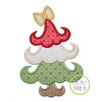 Funky Curly Tree Applique | Machine Embroidery Designs by JuJu