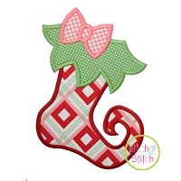 Funky Girl Stocking Applique | Machine Embroidery Designs by JuJu