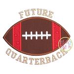 Football Future Quarterback Applique | Machine Embroidery Designs by JuJu