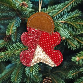 ITH Crazy Patch Ornament Gingerbread | Machine Embroidery Designs by JuJu