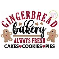 Gingerbread Bakery Always Fresh Embroidery | Machine Embroidery Designs by JuJu